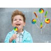 24-Count Rainbow Twists and Swirls Lollipop Mix, Mixed Fruit Flavor,