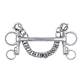 Korsteel Stainless Steel Mullen Mouth Tom Thumb Pelham Bit, 5"