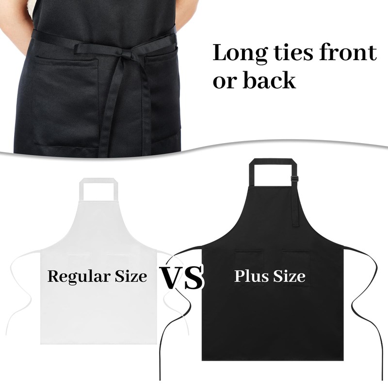 Cozypower 4 Pcs Plus Size Apron for Big and Tall