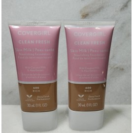 COVERGIRL Lot Of 2-CoverGirl Clean Fresh Skin Milk Nourishing Foundation- Rich #600
