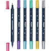 Eberhard Faber 558406 Metallic Marker, 6 Felt Tip Pens Thick