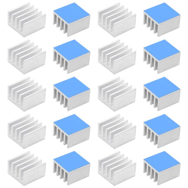 20pcs Aluminum Heatsink 14x14x10mm / 0.55x0.55x0.39 inches with Thermal Conductive