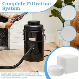 Ash Vacuum Filter Package Fits for Love-Less Ash Cheetah II and Cougar Ash Vacuums