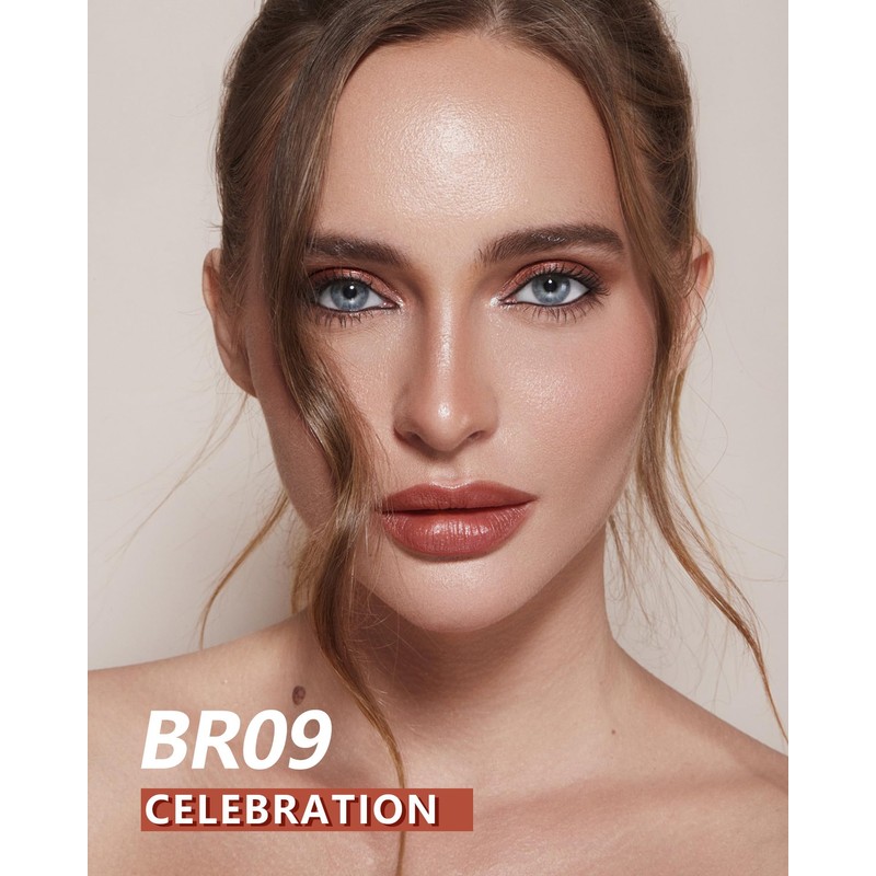 MAKI YIKA Metallic Lipsticks Long Lasting Brown Lipstick for Women,