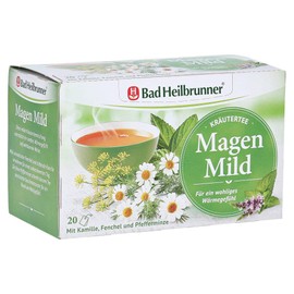 Bad Heilbrunner Magen Mild - Kräutertee im Filterbeutel - Fenchel, Kamille & Pfefferminze - mit Vitamin B2 für ein gutes Magengefühl - Bauch gut, alles gut (1 x 20 Filterbeutel)