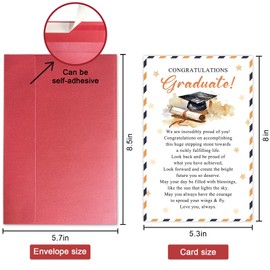 SuperShunhu Inspirational Graduation Card for Him Her, Funny Proud of You Card for Graduates, Poem Congratulations Gifts for Grads