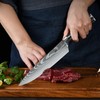 Dfito Chef Knife Sets with Roll Bag, 9 Pieces Professional