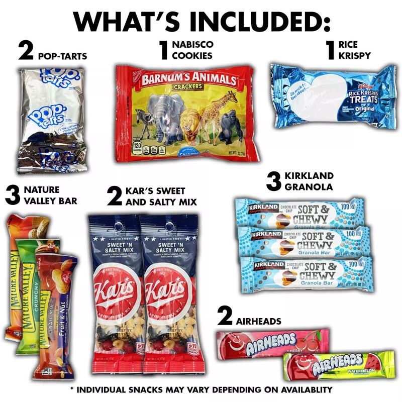 Chattering Chimps Healthy Snack Box, Cookies, Crackers, Candy 45 Count