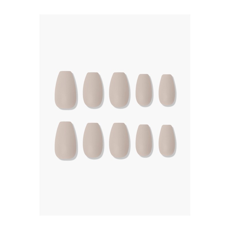 Reusable Nail Tip Sand Beige (Coffin) / 리유저블 네일팁 샌드