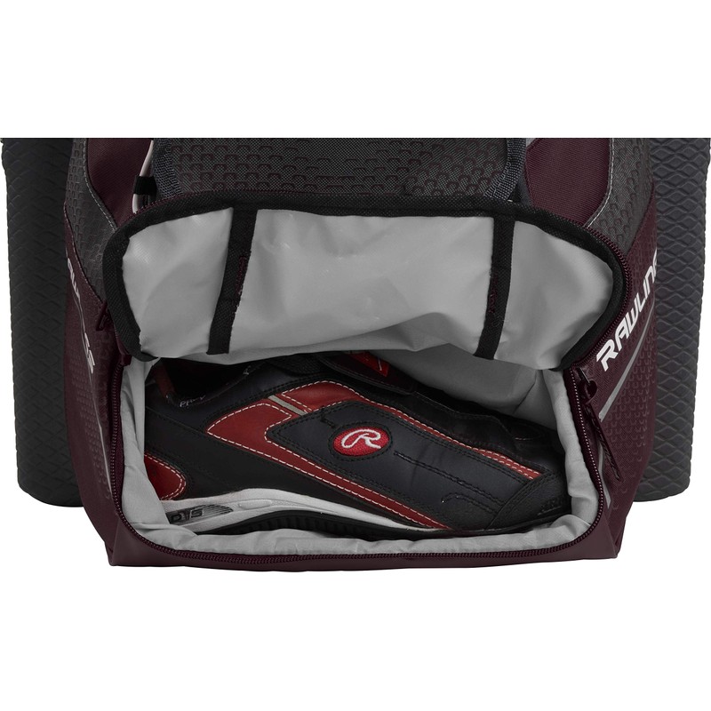 Rawlings | IMPULSE Backpack Equipment Bag | Baseball/Softball | Maroon