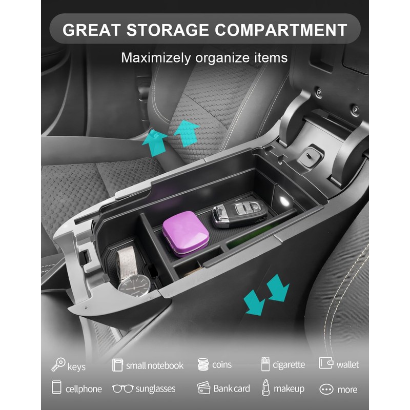 CDEFG for 2018-2024 GMC Terrain Center Console Organizer for 2018-2024