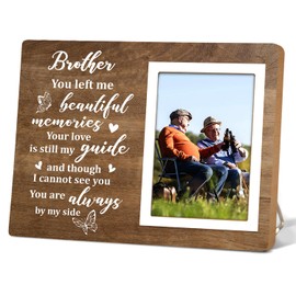 Memorial Picture Frame, Brother Picture Frame, Sympathy Gifts for Loss of Loved Brother, Bereavement Gifts for Loss of Brother, Remembrance Picture Frame or Memorial Gift, Fits 4 x 6 In Photo