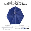 Prospo Adjustable Beach Umbrella with Universal Clamp, Portable UPF 50+