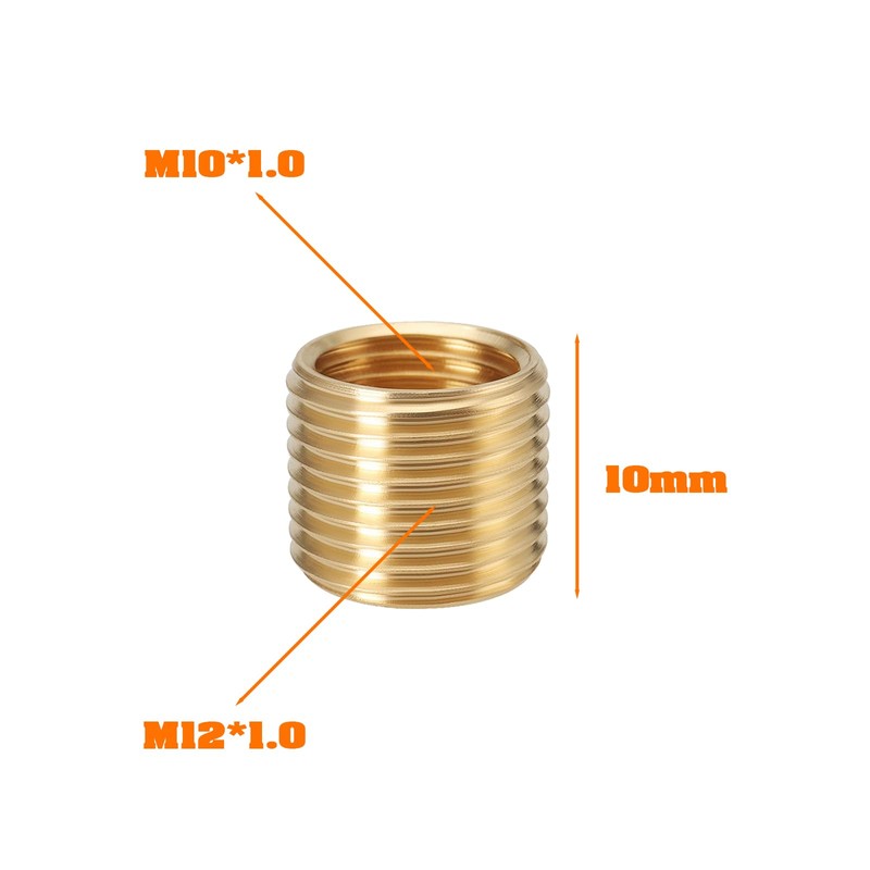 LT Easiyl Brass Reducing Nuts M12x1.0 to M10x1.0 Threaded Adapter