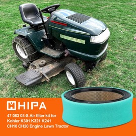 Hipa 47 083 03 Air Filter for Kohler CH20S CH20 CH25 CV22S CH18 CV20 CH23 CV23 CH22 CV22 CV18 CV19 CV17 Engine Lawn Mower 47 883 03-S1 47 083 03-S with 24 393 16-S Fuel Pump Tune Up Kit