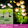 SmilingTown Solar Garden Lights with Light-up Flowers and Stems Outdoor