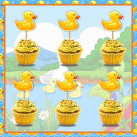 Cartoon Duck CupCake Topper