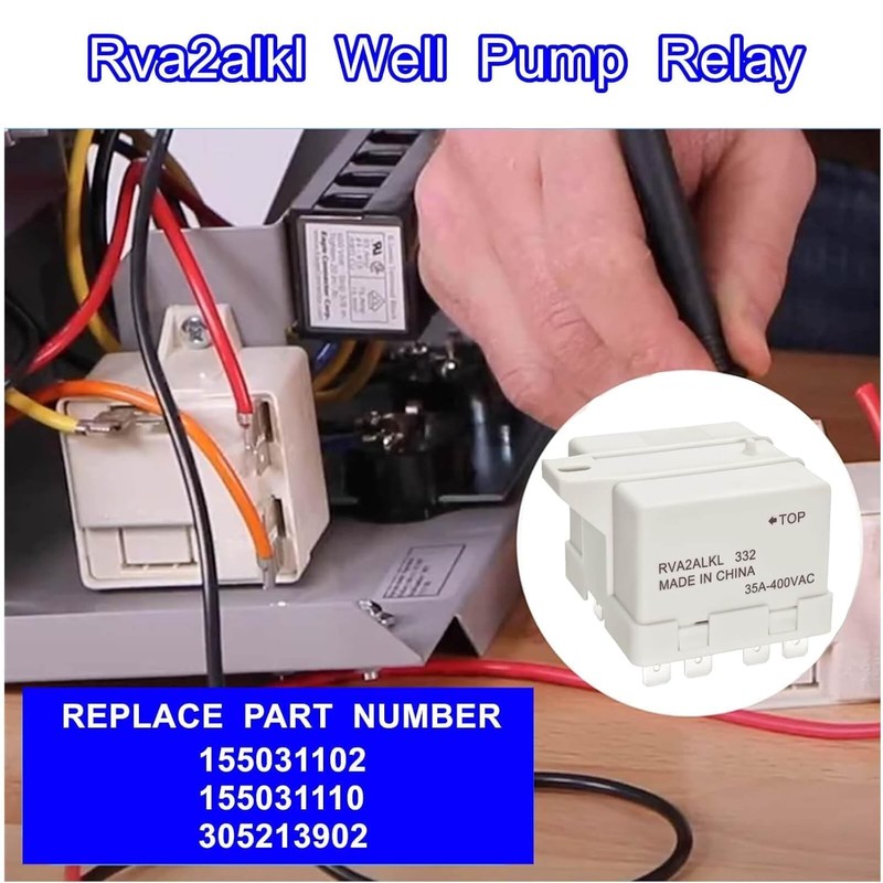 rva2alkl Control Box Well Pump Relay - 230V Replacement for