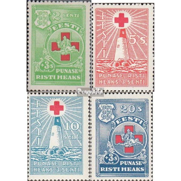 Estonia 90-93 (complete.issue.) Volume 1931 completeett with hinge 1931 Red