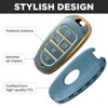 for Hyundai Sonata Key Fob Cover and Leather Keychain -