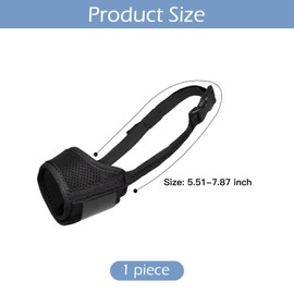 Mesh Dog Muzzle for Small Medium Large Dogs – Soft Nylon Breathable Adjustable Puppy Muzzles to Prevent Biting, Chewing & Barking – Pet Muzzles for Chihuahua, Labrador, French Bulldog (Black, Medium)