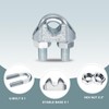 sourcing map 12 Pcs M8 Steel Wire Rope Clip Clamps,