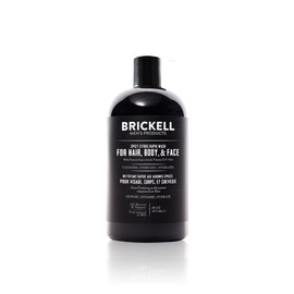 Brickell Men's Rapid Wash, Natural and Organic 3 in 1 Body Wash Gel for Men, 16 Ounce, Spicy Citrus Scent
