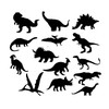 Pack of 15 Jurassic Dinosaur Silhouette Stickers - T-Rex Stickers
