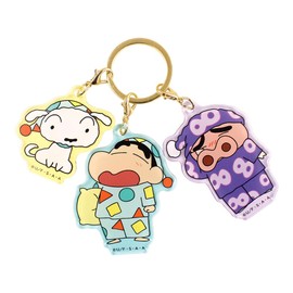 Tees Factory Crayon Shin-chan 3 Charm Keychain for Everyone Pajamas H 6.4 x W 3.4 inches (16.3 x 8.7 cm) KS-5541781MP