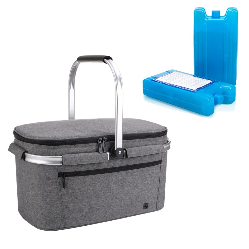 ALLCAMP OUTDOOR GEAR Large Picnic Basket 27L Shopping Basket Grocery