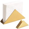 AWYY Zeaying038 Triangular Napkin Holder, Vertical Golden Napkin Holder Gold