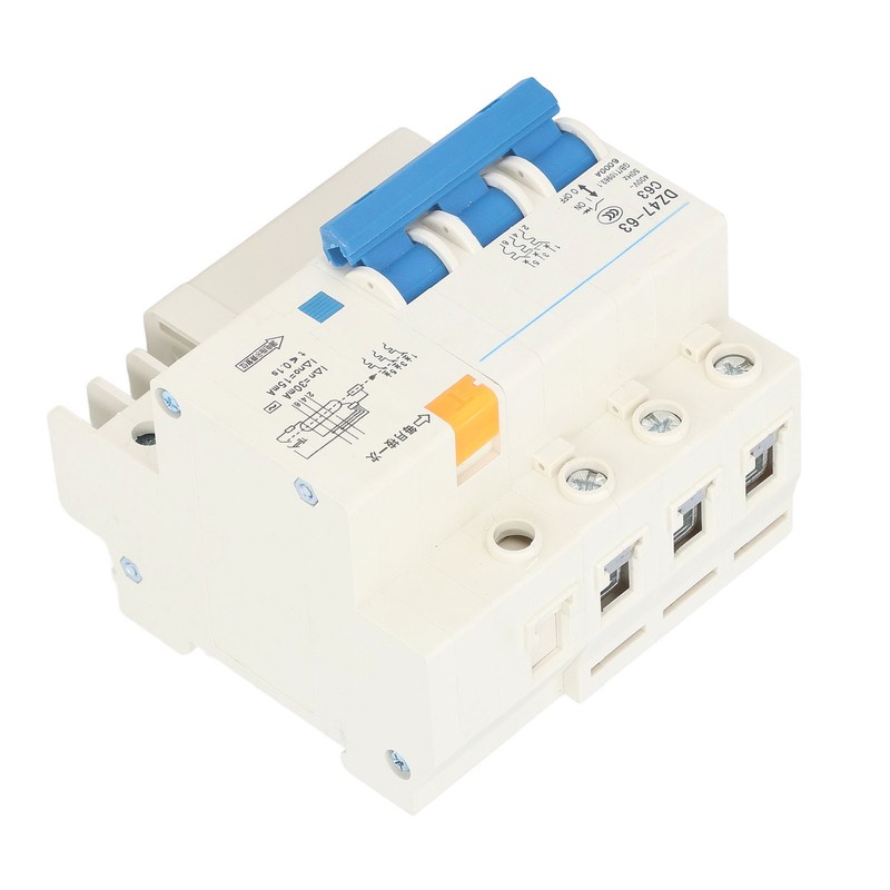 3P+N Miniature Circuit Breaker Ground Fault Leakage Overload Protection Switch