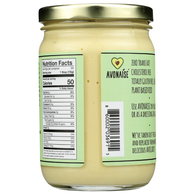 AVONAISE Savory Herb Vegan Avocado Mayonnaise, 12 OZ