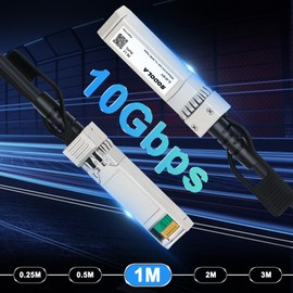 SODOLA SFP+ DAC Twinax Cable 1 m (3.3 ft), 10G SFP+ to SFP+ Direct Attach Copper (DAC) Passive Cable for Cisco SFP-H10GB-CU0.25M, Ubiquiti UniFi, TP-Link, Netgear, D-Link, Zyxel, Mikrotik and More