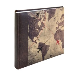Kenro Holiday Series Memo Photo Album, Global Traveller Design, for 200 Photos 6x4 Inch - HOL117 Brown