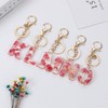 Howah Flower Letter A - Z Initial Letter Resin Keychain