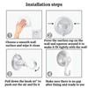 Fleymu Pack of 6 Suction Cup Hooks, Extra Strong, Maximum