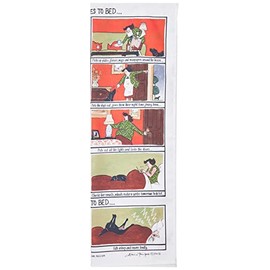 Samuel Lamont She Goes to Bed, He Goes to Bed Cotton Tea Towel