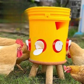 자동 닭 모이통 사료통 양계장 급여기 먹이 급식기 거위 사료 [레드 정수기 50개입 (드릴보내기) 2] Automatic Chicken Feeder Feed Bin Poultry Feeding Equipment Goose Feed [Red Water Dispenser 50 Pieces (Drill Included) 2]