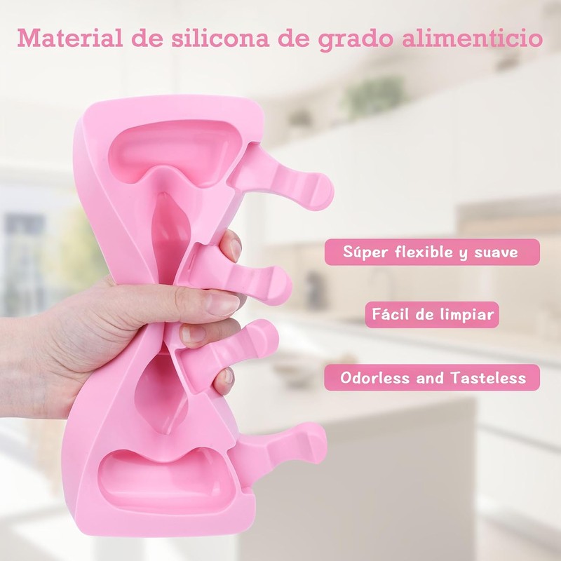 Juego de moldes para paletas de hielo, 2 moldes con