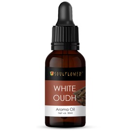Soulflower Indian White Oudh Aroma Oil, Alcohol Free, Exotic Natural Aroma 1 Fl.Oz