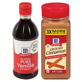McCormick Pure Vanilla Extract and Ground Cinnamon Bundle, 23.12 oz