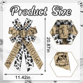 ABTOLS 2PCS Bandana Floral Wreath Bows, Red Vintage Floral Bows for Wreath Paisley Bandana Wreath Bows Paisley Indian Decorative Bows for Front Door Home Burlap Tree Bows for Indoor Outdoor Decor