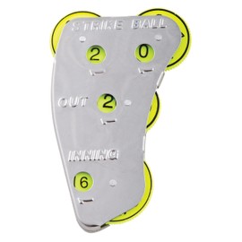 Champion Sports 4 Wheel Stainless Steel Umpire Indicator - Counts Strikes, Balls, Outs and Innings