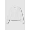 JAJU [JAJU] Women's Sheer Long Sleeve Cardigan_White
