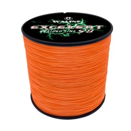 Waline Super Strong 8 Strands Braided Fishing Lines 300m 500m 20lb-100lb Abrasion-Resistant Ultra Smooth PE Braid Line (Orange, 20lb/0.17mm/300m(328yds))