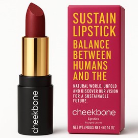 Cheekbone Sustain Lipstick – Clean, Vegan & Long-Lasting Lipstick – 4g / 0.14 oz – Available in Keyah, Aki, Askihk | Natural, Indigenous-Owned Beauty Brand (Keyah)