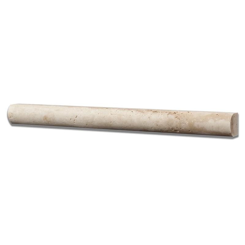 Ivory Travertine Honed 1 X 12 Dome Liner Trim Molding
