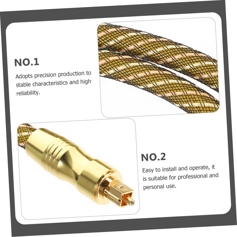Angoily 2m Optical Audio Cable for Sound Bar and Tv