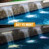23.6"*4.7"*3.2" Stainless Steel Waterfall Fountain for Pools, Illuminated Water Feature,